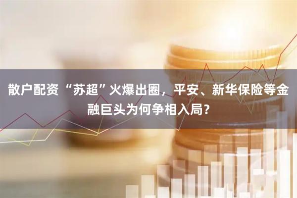 散户配资 “苏超”火爆出圈，平安、新华保险等金融巨头为何争相入局？